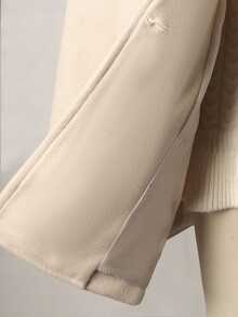 SHEIN Girls' Mid-Length Lapel Elegant Party Casual Jacket Fall Winter - Multicolor - View 8
