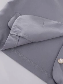SHEIN Chaqueta de punto con bloque de color y decoración de perlas, pantalones casuales para niñas - Gris - Ver 11
