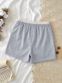 Tseoso Casual Minimalist 2 In 1 Cotton Blend Woven Women's Shorts - Multicolor - View 2