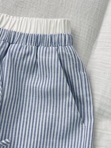 Tseoso Casual Minimalist 2 In 1 Cotton Blend Woven Women's Shorts - Multicolor - View 4