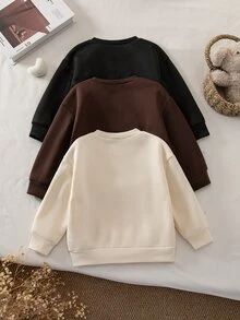 3PCS Young Girls Autumn Kids Young Girl Sweatshirts Young Girl - Multicolor - View 2