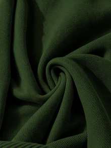 Linhara Plus Size Solid Color Turtleneck Fleece Sweater, Winter Knit Pullover Fall - Olive Green - View 6