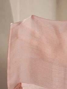 Anewsta Elegant Short Sleeve Women's Dress, Romantic And Graceful, With Waist Ruching, Stylized, Shimmering Ruched Hem, Pink, Suitable For Banquets, Parties And Conferences - Dusty Pink - View 5