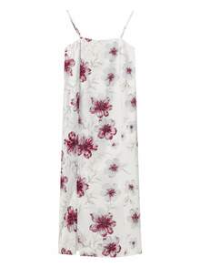 Irokai Traditional Japanese Women's Blue Printed Kimono Yukata - Red - View 4