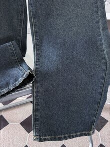 Tween Boy Fashion Casual Kids Y2k Vintage Washed Design Dark Blue Loose And Comfortable Jeans - Dark Wash - View 3