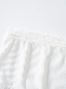Betty Boop x SHEIN Women's Letter Cartoon Print Camisole Top And Shorts Casual Lingerie Set - White - View 12
