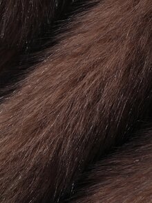 DAZY Women's Solid Color Casual Versatile Winter Faux Fur Coat - Brown - View 9