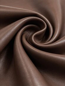 GlowEve CURVE 女款時尚優雅彈性腰隱形拉鍊抓皺緊身開衩裙，適合日常通勤、約會與派對穿著，秋季款 - 棕色 - 查看 6