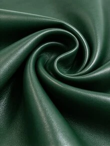 GlowEve CURVE 女款時尚優雅彈性腰隱藏拉鍊抓皺緊身開衩裙，適合日常通勤、約會與派對穿著，秋季款 - 墨綠色 - 查看 6