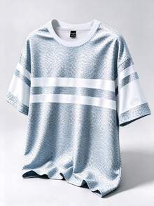 NobleFwd Men's Striped Crew Neck Short Sleeve Casual Loose Fit T-Shirt - Multicolor - View 1