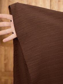 Al Najma 大码女式贴花装饰V领喇叭袖优雅阿拉伯风格连衣裙 - 咖啡棕 - 查看 9