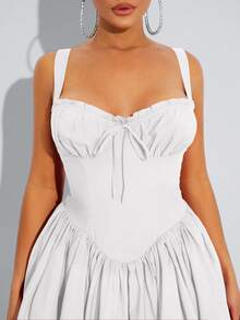 SHEIN SXY Prom Dress;Summer;Princess Style Red Ballerina Tutu Dress For Birthday/Date/Party, With Built-In Crinoline (Non-Removable)Wedding Guest Dress Women - White - View 9