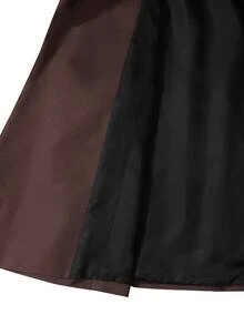 Calvornis Men's Solid Color Long Sleeve Blazer And Trousers Business Luxury 2 Pieces Set, Brown, Formal - Brown - View 5