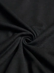 Selamara 女士圆领长袖蝴蝶印花简约休闲上衣，适合日常穿着图案 T 恤女士春季上衣 - 黑色 - 查看 4