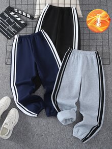 SHEIN 3PCS Tween Boys Sweatpants - Multicolor - View 2