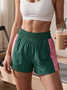 Eassivo Eassivo Casual Versatile Contrast Color Pocket Slim Fit Sports Shorts - Multicolor - View 2