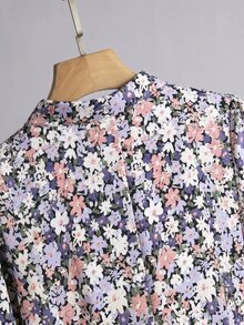 Al Najma Women's All-Over Print Pleated Casual Party Travel Arabian Dress - Multicolor - View 8