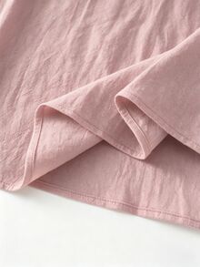Omancia Women's Solid Color Casual Vacation Comfortable Long Dress, Summer - Dusty Pink - View 5