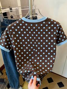 DrmWander 女款 T-shirt 女款街頭風上衣 街頭風格 圖案短袖 T-shirt 可愛夏季上衣 - 彩色 - 查看 2