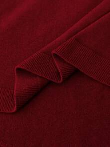 Graceveil Women's Lace-Up High Neck Premium Sleeveless Sweater Vest, Autumn/Winter - Burgundy - View 8