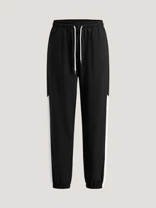 Driftmere 2 Pieces Breathable Colorblock Running & Fitness Workout Set, Includes Top And Pants Black Sports - Black - View 7