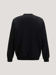 Driftmere Baseball Collar Jacket, Casual Versatile Zip-Up Windbreaker Sports Black - Black - View 4
