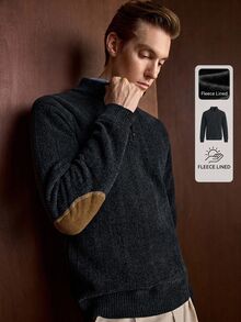 Formmaro Old Money Men's Autumn/Winter Pullover Knit Sweater,Fall/Winter Unisex Style, Couple Outfit, Best Holiday Gift - Navy Blue - View 2
