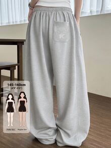 DAZY Women's Star Print Elastic Waist Wide Leg Loose Long Pants Fall - Grey - View 1