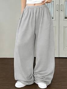 DAZY Women's Star Print Elastic Waist Wide Leg Loose Long Pants Fall - Grey - View 2