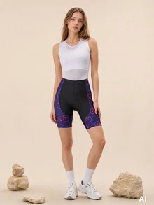 Exploreva Women's Colorblock Casual Versatile Daily Commute Cycling Shorts - Hot Pink - View 4