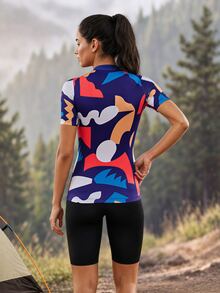 Exploreva Colorful - Women's Short Sleeve Cycling Jersey - Multicolor - View 4
