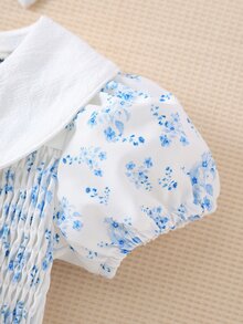 Souflis Souflis Infant Simple & Fashionable Casual Everyday Bodysuit - Blue - View 10