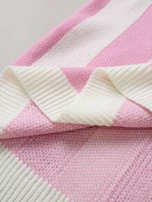 NEOSTRIT Men's Letter Stripe Long Sleeve Casual Loose Fit Sweater - Pink - View 6
