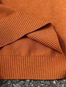 Manfinity Homme Men's Solid Color Casual Versatile Daily Wear Long Sleeve Sweater - Multicolor - View 8