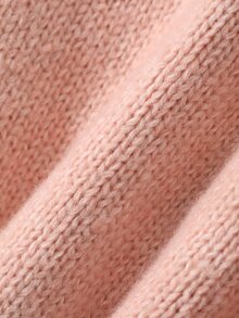 Dazy Kids Young Girl Cable Knit Horn Button Hooded Long Sleeve Sweater Fall - Pink - View 10