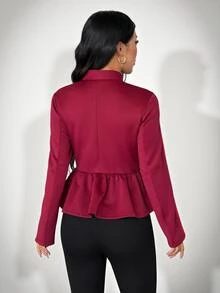 SHEIN ICON Women's High Neck Long Sleeve Cinched Waist New Chinese Style Jacket - Multicolor - View 2