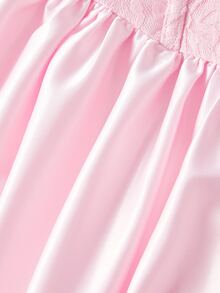 SHEIN MOD Women's Pleated Casual Party Long Dress - Baby Pink - View 8