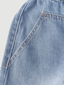 LUMIGAL High Waist Slant Pocket Jogger Jeans - Light Wash - View 8