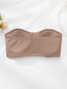 SHEIN Sujetador con cierre delantero acolchado y push up, fácil de usar - Marrón Mocha - Ver 8