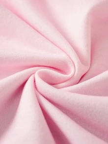 THE POWERPUFF GIRLS X SHEIN Bộ áo nỉ tay dài và quần in họa tiết hoạt hình cho bé gái - Hồng - Xem 7