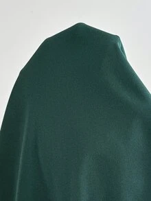 SHEIN تنورة كاجوال يومية بلون موحد للحوامل لفصل الخريف - أخضر داكن - مشاهدة 8