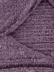 SHEIN Purple Autumn And Winter Long-Sleeve Maternity Dress With Large Size, Front Button, Breastfeeding, High Waist, Slimming, Knitted Fabric Fall Pregnancy - Purple - View 12