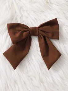 SHEIN Young Girl Mock Neck Ruffled Plaid Long Sleeve Dress With Big Bow, Retro Stylish Autumn Princess Dress - Brown - View 5