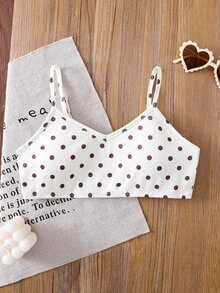 SHEIN Ramdom Item Only 1 Random Piece Tween Girl Knitted Polka Kids Dot Casual Bralette - Multicolor - View 6