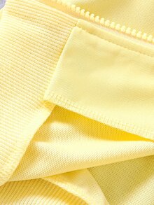 SHEIN Long Sleeve Little Girls 2‑Piece Casual Tracksuit, Fall Tops - Yellow - View 8