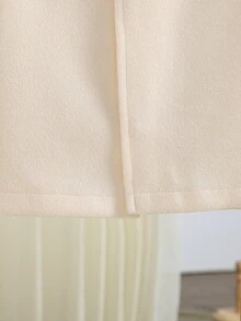 SHEIN 2件組女嬰秋冬米白色優雅公主風蝴蝶結胸前設計蓬鬆袖口長袖洋裝附配套貝雷帽，微鬆A字版型，適合日常外出、生日派對、節日拍照、家庭聚會、1歲生日紀念 - 米色 - 查看 8
