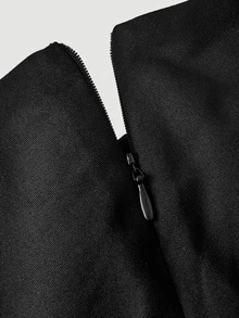 SHEIN MOD Women's Solid Color Casual Versatile Daily Wear Suit Pants - Black - View 4