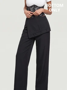 SHEIN MOD Women's Solid Color Casual Versatile Daily Wear Suit Pants - Black - View 9