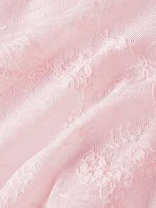 SHEIN MOD Retro V-Neck Cropped Bell Sleeve Tie-Up Cardigan For Women - Baby Pink - View 4
