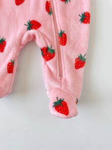 SHEIN Newborn Baby Autumn Pajamas - Pink - View 5